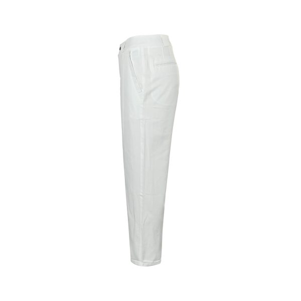 Brunello Cucinelli Cotton Linen Panama Texture Pleated Trousers- off-white (1) Brunello Cucinelli Cotton Linen Panama Texture Pleated Trousers- off-white