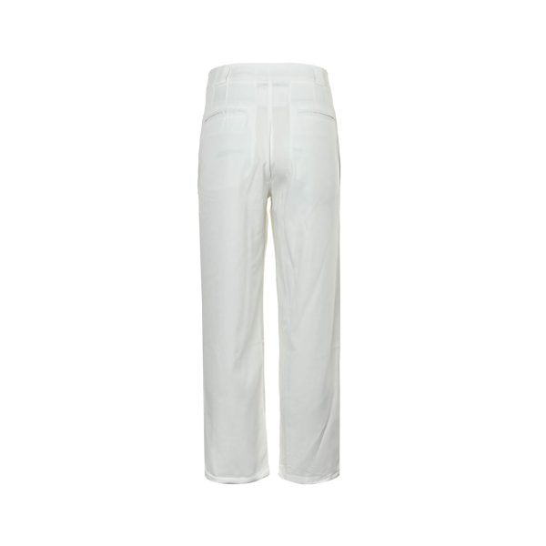 Brunello Cucinelli Cotton Linen Panama Texture Pleated Trousers- off-white (11) Brunello Cucinelli Cotton Linen Panama Texture Pleated Trousers- off-white