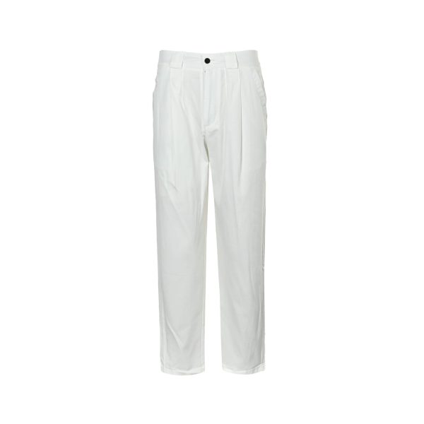 Brunello Cucinelli Cotton Linen Panama Texture Pleated Trousers- off-white (12) Brunello Cucinelli Cotton Linen Panama Texture Pleated Trousers- off-white