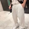 Brunello Cucinelli Cotton Linen Panama Texture Pleated Trousers- off-white (5) Brunello Cucinelli Cotton Linen Panama Texture Pleated Trousers- off-white