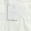 Brunello Cucinelli Cotton Linen Panama Texture Pleated Trousers- off-white (8) Brunello Cucinelli Cotton Linen Panama Texture Pleated Trousers- off-white