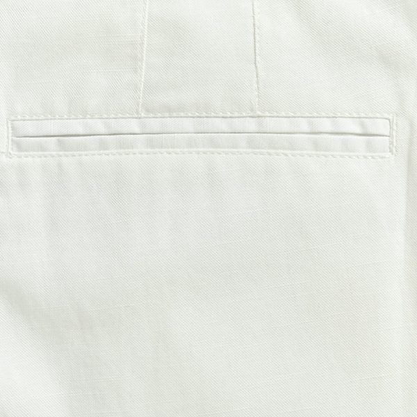 Brunello Cucinelli Cotton Linen Panama Texture Pleated Trousers- off-white (9) Brunello Cucinelli Cotton Linen Panama Texture Pleated Trousers- off-white