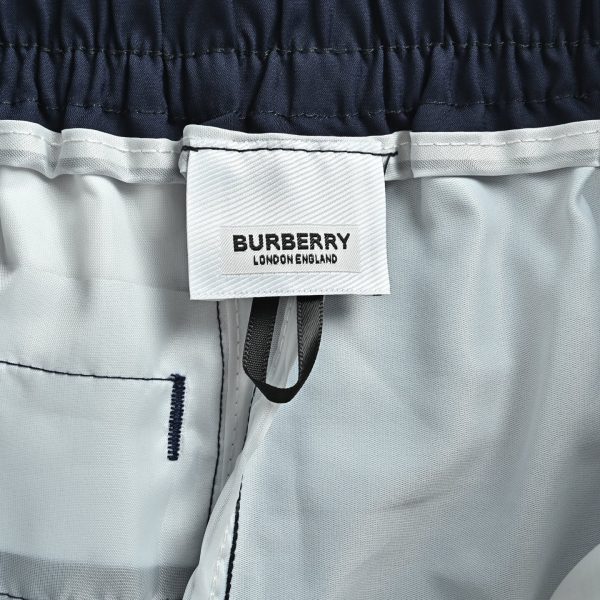 Burberry Check Drawstring Swim Shorts- navy blue (2) Burberry Check Drawstring Swim Shorts- navy blue