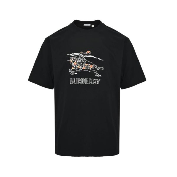 Burberry Knight Sketch Cotton T-shirts- Black (1) Burberry Knight Sketch Cotton T-shirts- Black