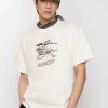 Burberry Knight Sketch Cotton T-shirts- Chalk White (2) Burberry Knight Sketch Cotton T-shirts- Chalk White