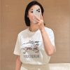 Burberry Knight Sketch Cotton T-shirts- Chalk White (3) Burberry Knight Sketch Cotton T-shirts- Chalk White