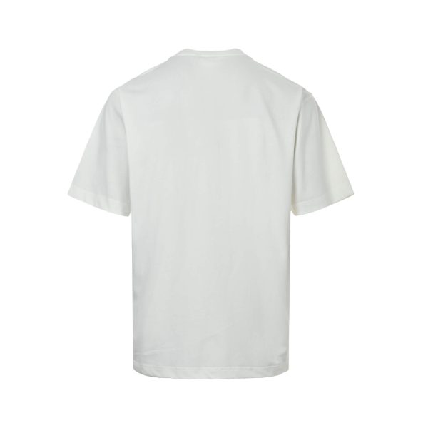 Burberry Knight Sketch Cotton T-shirts- Chalk White (4) Burberry Knight Sketch Cotton T-shirts- Chalk White
