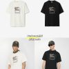 Burberry Knight Sketch Cotton T-shirts- Chalk White (5) Burberry Knight Sketch Cotton T-shirts- Chalk White