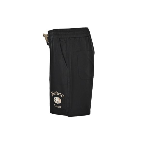 Burberry Nautical Style Logo Drawstring Shorts- Black