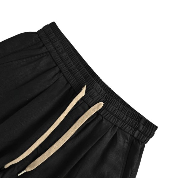 Burberry Nautical Style Logo Drawstring Shorts- Black