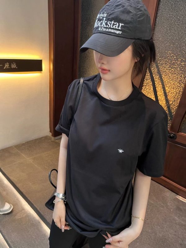 Christian Dior Bee Chest Logo T-Shirt- Black