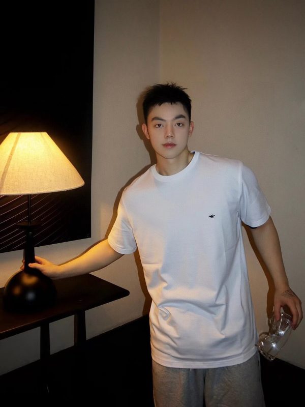 Christian Dior Bee Chest Logo T-Shirt- White