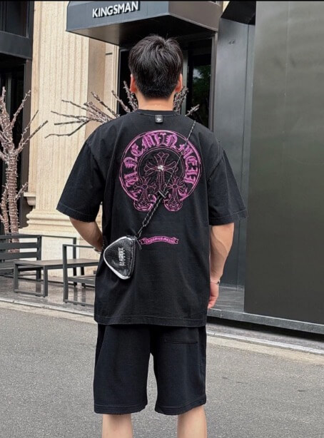 Chrome Hearts Horseshoe Logo Pocket T-Shirt- Black