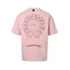 Chrome Hearts Horseshoe Logo Pocket T-Shirt- Pink