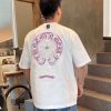Chrome Hearts Horseshoe Logo Pocket T-Shirt- White (2) Chrome Hearts Horseshoe Logo Pocket T-Shirt- White