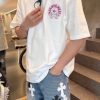 Chrome Hearts Horseshoe Logo Pocket T-Shirt- White (4) Chrome Hearts Horseshoe Logo Pocket T-Shirt- White