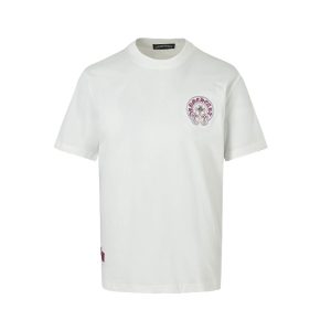 Chrome Hearts Horseshoe Logo Pocket T-Shirt- White (8) Chrome Hearts Horseshoe Logo Pocket T-Shirt- White
