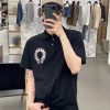 Chrome Hearts Horseshoe Logo Polo Shirt- black