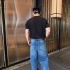 Dior Baggy Jeans With Laser-Printed Side Stripes- Blue