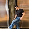 Dior Baggy Jeans With Laser-Printed Side Stripes- Blue