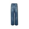Dior Baggy Jeans With Laser-Printed Side Stripes- Blue