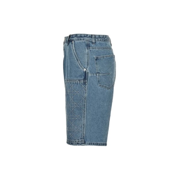 Dior Homme Cannage Carpenter Bermuda Shorts- Blue Denim (10) Dior Homme Cannage Carpenter Bermuda Shorts- Blue Denim