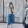 Dior Homme Cannage Carpenter Bermuda Shorts- Blue Denim (2) Dior Homme Cannage Carpenter Bermuda Shorts- Blue Denim