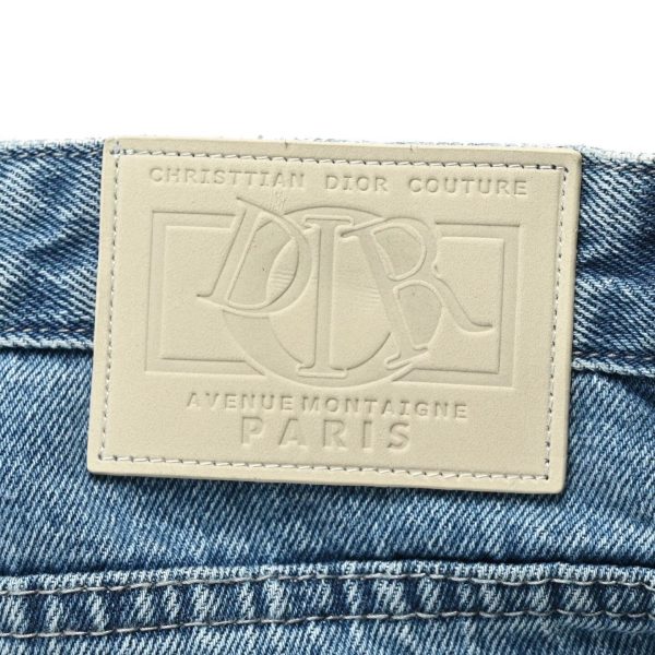 Dior Homme Cannage Carpenter Bermuda Shorts- Blue Denim (5) Dior Homme Cannage Carpenter Bermuda Shorts- Blue Denim