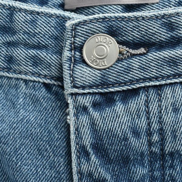 Dior Homme Cannage Carpenter Bermuda Shorts- Blue Denim (7) Dior Homme Cannage Carpenter Bermuda Shorts- Blue Denim
