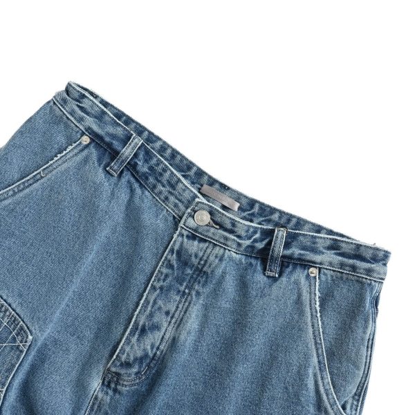 Dior Homme Cannage Carpenter Bermuda Shorts- Blue Denim (8) Dior Homme Cannage Carpenter Bermuda Shorts- Blue Denim