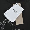 Dior Ribbon Script Logo Detailed Crewneck T-Shirt- Black