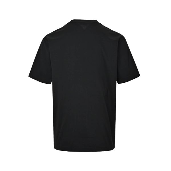 Dior Ribbon Script Logo Detailed Crewneck T-Shirt- Black