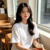 Dior Ribbon Script Logo Detailed Crewneck T-Shirt- White