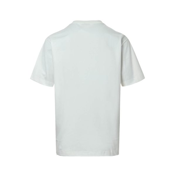 Dior Ribbon Script Logo Detailed Crewneck T-Shirt- White