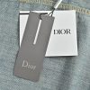 Dior embroidered pocket zip-up denim Jacket- Blue Cotton Twill