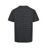 Fendi FF Monogram Knit T-Shirt- Black and Grey