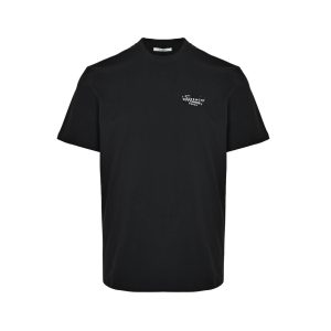 Givenchy Cotton T-shirt with Givenchy Stamp Print- Black (1) Givenchy Cotton T-shirt with Givenchy Stamp Print- Black