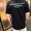 Givenchy Cotton T-shirt with Givenchy Stamp Print- Black