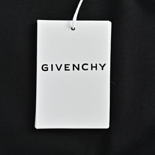 Givenchy Cotton T-shirt with Givenchy Stamp Print- Black