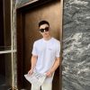 Givenchy Cotton T-shirt with Givenchy Stamp Print- White