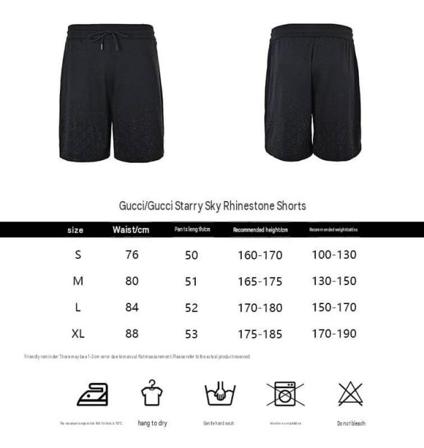 Gucci Crystal Technical Jersey Shorts- Black (1) Gucci Crystal Technical Jersey Shorts- Black