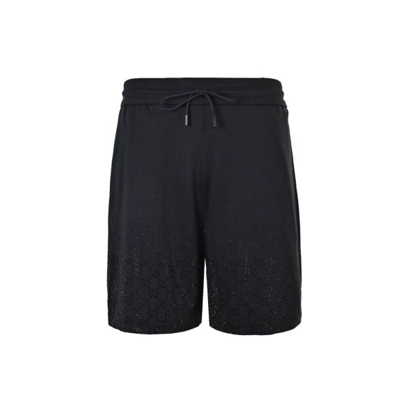 Gucci Crystal Technical Jersey Shorts- Black (8) Gucci Crystal Technical Jersey Shorts- Black