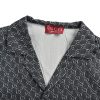 Gucci GG Silk Jacquard Bowling Shirt-Dark Grey