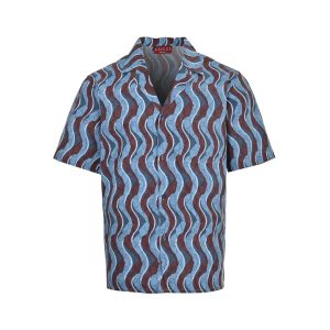 Gucci Waves Print Fabric Bowling Shirt- light blue (8) Gucci Waves Print Fabric Bowling Shirt- light blue