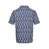 Gucci Waves Print Fabric Bowling Shirt-  light blue