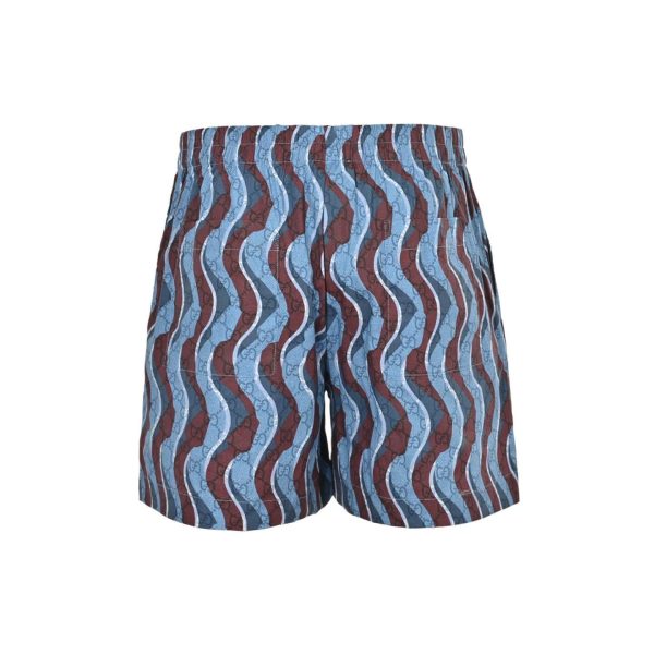 Gucci Wavy Stripe GG Cotton Shorts- Light blue