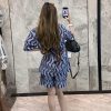 Gucci Wavy Stripe GG Cotton Shorts- Light blue
