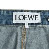 LOEWE Embroidered High-Rise Barrel-Leg Jeans- Blue