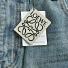 LOEWE Embroidered High-Rise Barrel-Leg Jeans- Blue