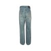 LOEWE Embroidered High-Rise Barrel-Leg Jeans- Blue